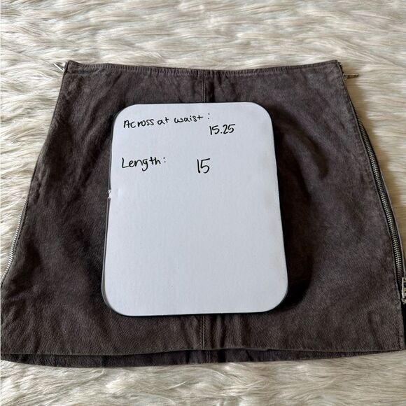 BLANKNYC Zip Suede Mini Skirt in Shadow Grey - Picture 7 of 7